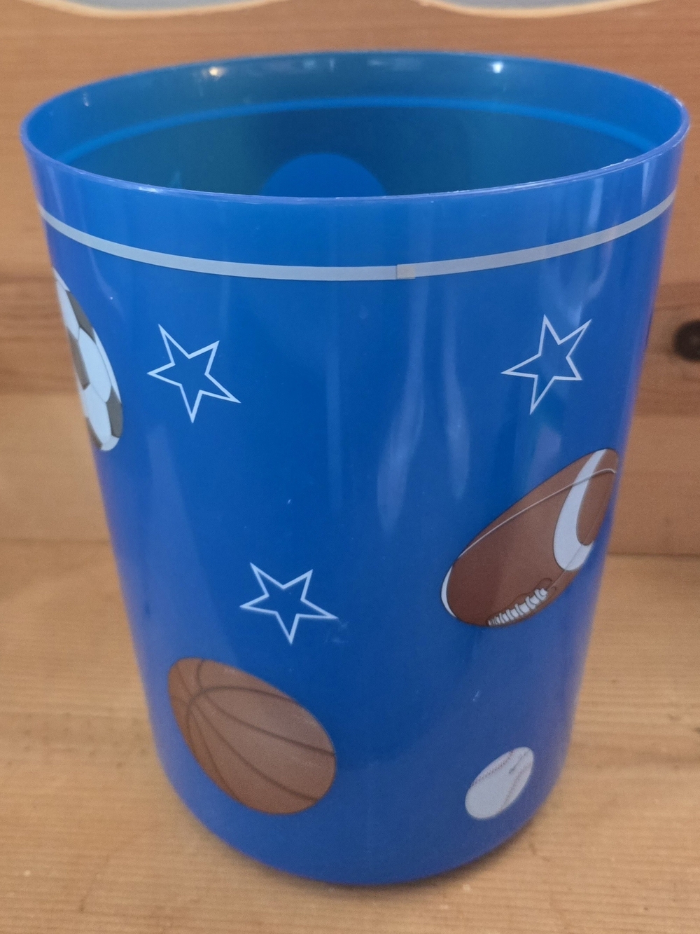 Blue Wastebasket